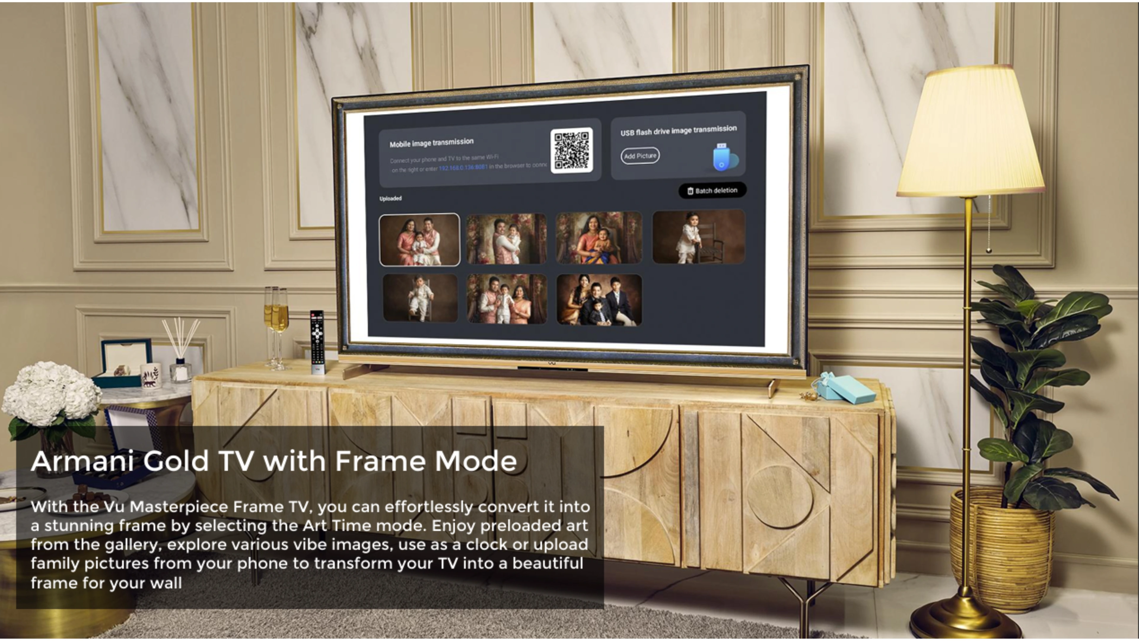 Vu Masterpiece Frame TV 55 Inch 4K QLED - Detail View 2